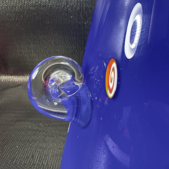 1998 Studio Inferno Mitchell Gaudet Hand Made Heavy Glass Vase Vessel Signed VTG - Picture 9 of 14